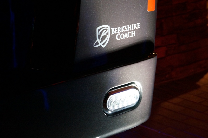 Berkshire Coach logo on the back of the recently released ULTRA 28 SERIES Intelligent Luxury group transportation solution. Image Credit: Edmund Jenks (2017)